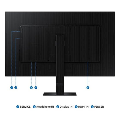 SAMSUNG S7 S70D ViewFinity Monitor, 27&quot; IPS Display, 4K UHD Resolution, 60Hz Refresh Rate, 5ms Response Time, 1.07b Color Display, Adaptive Picture, Eye Saver Mode, Black | LS27D706EAMXUE