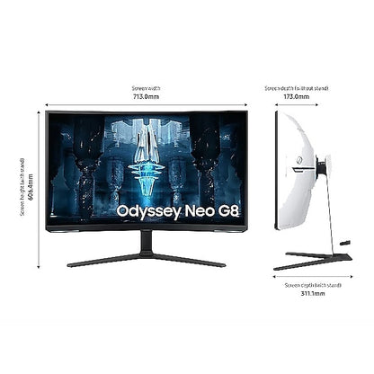 Samsung 32&quot; LS32BG850NMXUE Odyssey Neo G8 Curved UHD Gaming Monitor 1MS-240Hz, Quantum Mini-LED