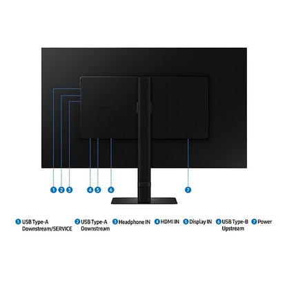 Samsung 32&quot; LS32D606EAMXUE ViewFinity S6 Flat QHD Monitor 5MS-100Hz, HDR10 , HDMI,DP,USB Hub