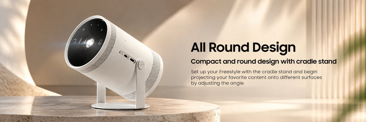 Samsung The Freestyle 2nd Gen LFF3C Portable Smart Projector, Full HD, 360-Degree Sound — view 1
