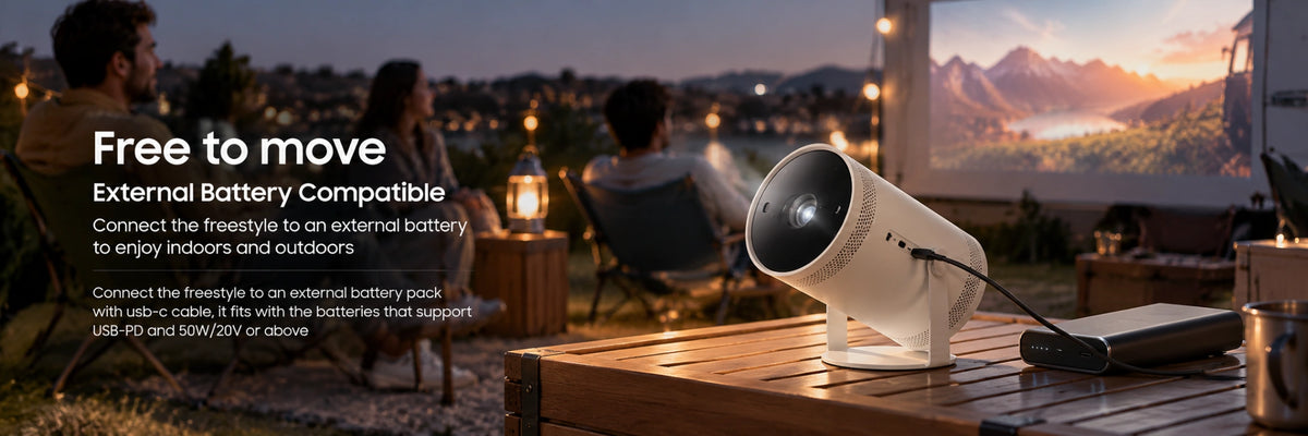 Samsung The Freestyle 2nd Gen LFF3C Portable Smart Projector, Full HD, 360-Degree Sound — view 3
