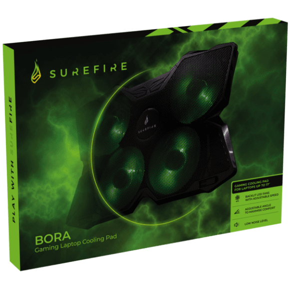 SureFire Bora Gaming Laptop Cooling Pad Green atomoffice