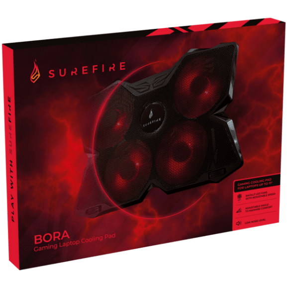 SureFire Bora Gaming Laptop Cooling Pad Red