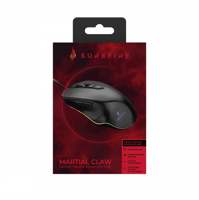 SureFire Martial Claw Gaming 7-Button Mouse with RGB