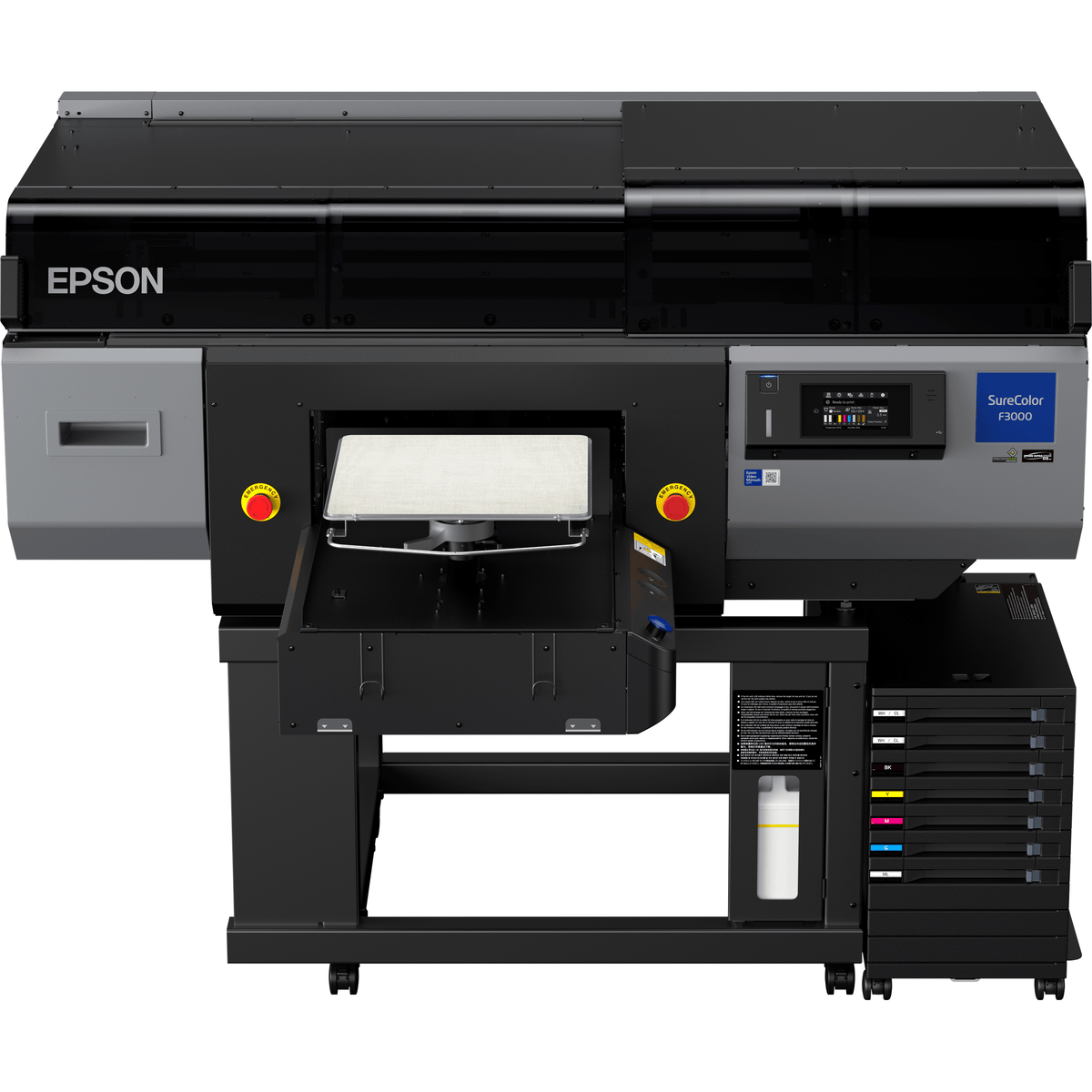 Epson SureColor SC-F3000 Direct-to-Garment Printer, Bulk Ink, 1200 x 1200 dpi C11CH74301B0 atomoffice