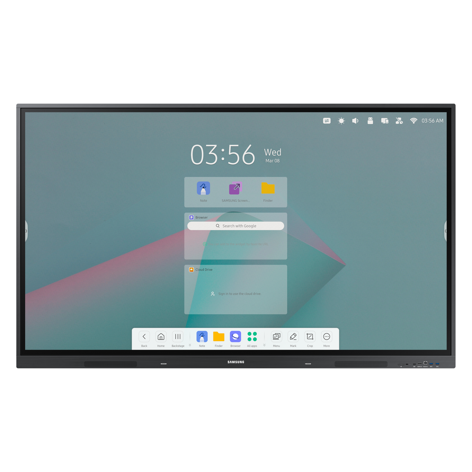 Samsung WAC Series 4K Interactive Display, Android 11, 40-Point Touch, 3-in-1 USB-C atomoffice