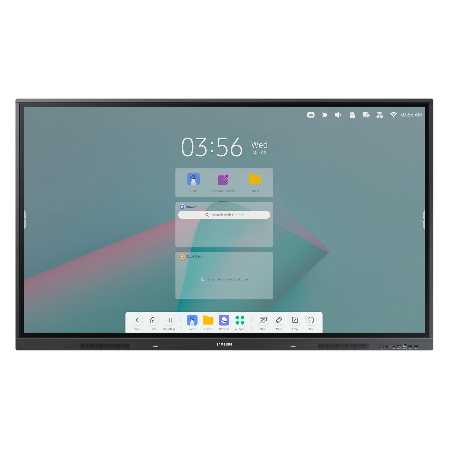 Samsung WAC Series 4K Interactive Display, Android 11, 40-Point Touch, 3-in-1 USB-C atomoffice