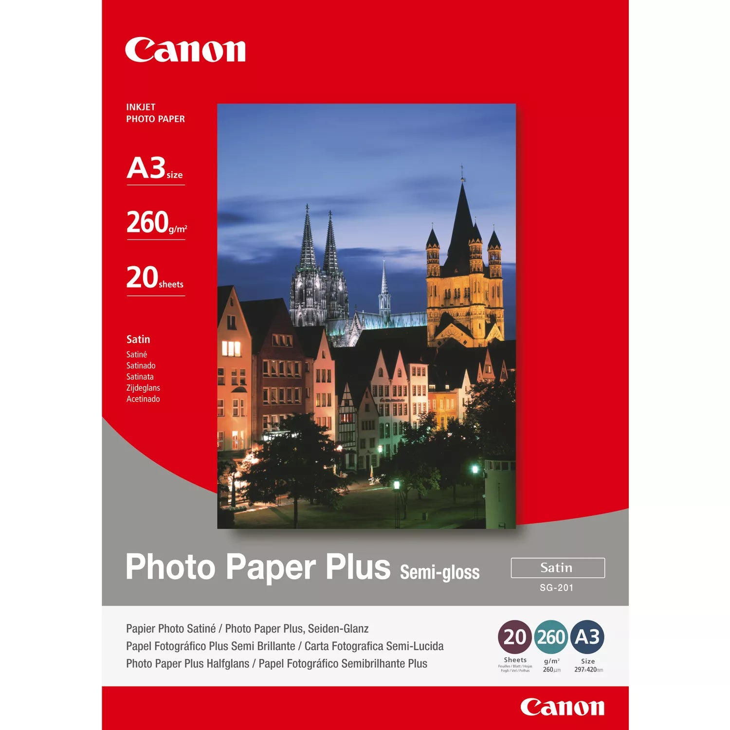 Canon SG-201 Semi-Gloss Photo Paper Plus A4 - 20 Sheets