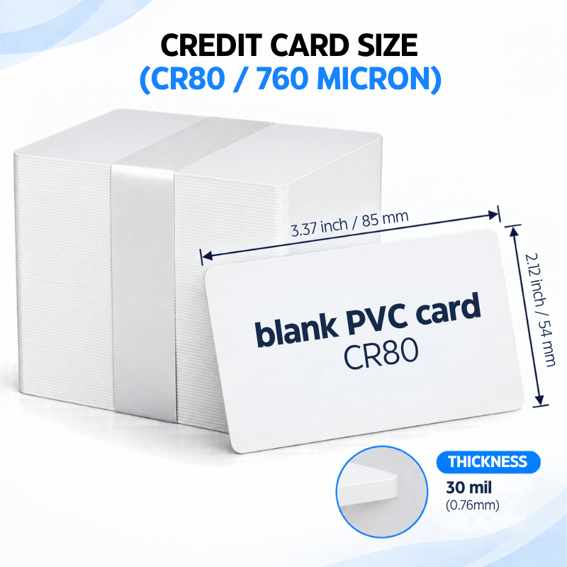 Blank White PVC ID Cards - CR-80, 30 mil