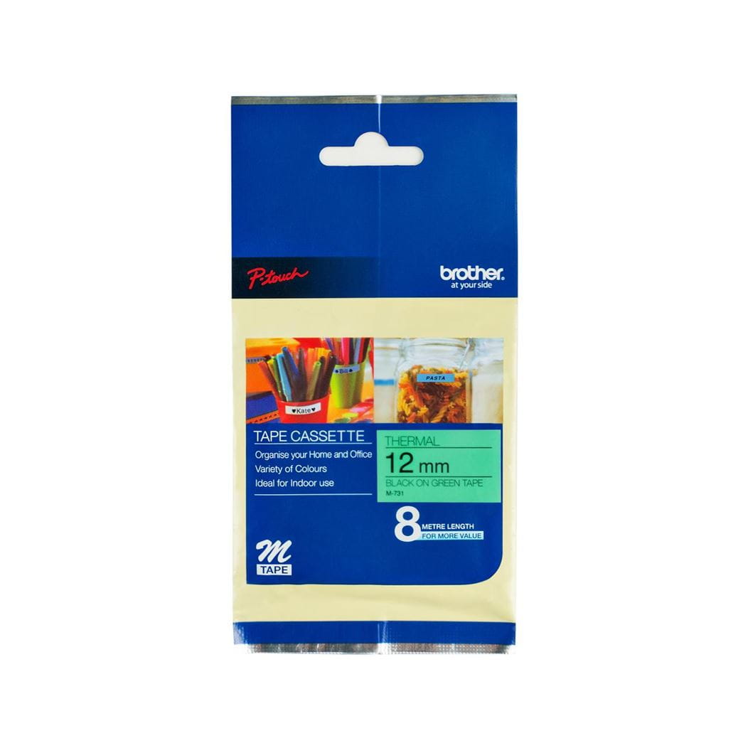 Brother M Tape Non-Laminated Label Tape 12mm x 8m atomoffice