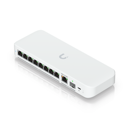 Ubiquiti UniFi Switch Flex 2.5G, 8-Port 2.5 GbE Switch, 10 GbE RJ45/SFP+ Combo Uplink, PoE+ or USB-C Powered atomoffice