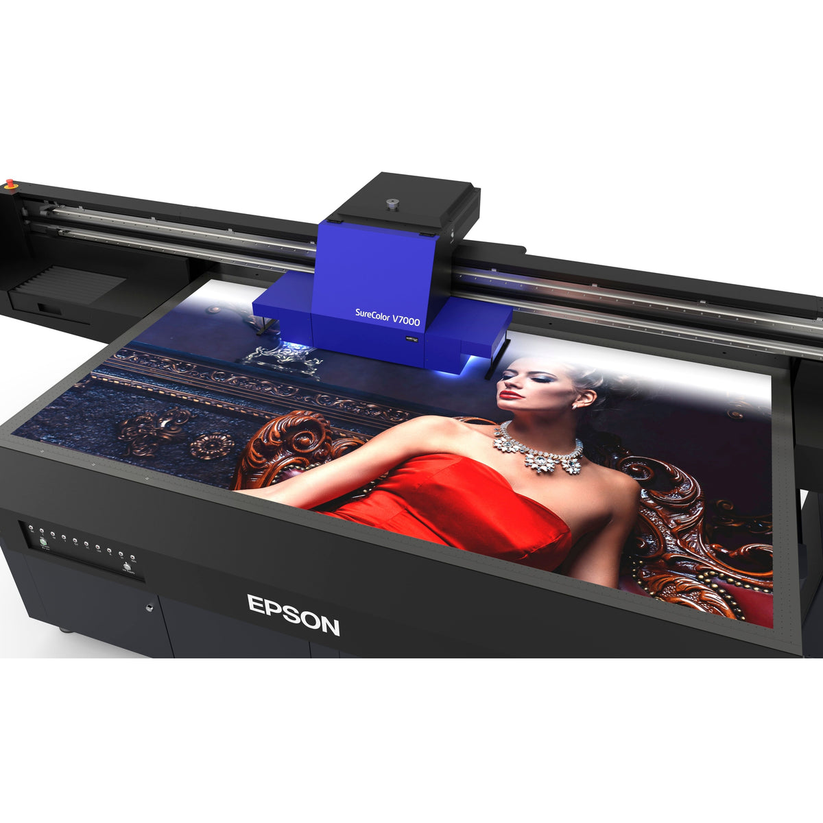 Epson SureColor V7000 UV Flatbed Printer, 2.5m x 1.25m Print Area, 10-Colour Ink C11CH89101A0 atomoffice