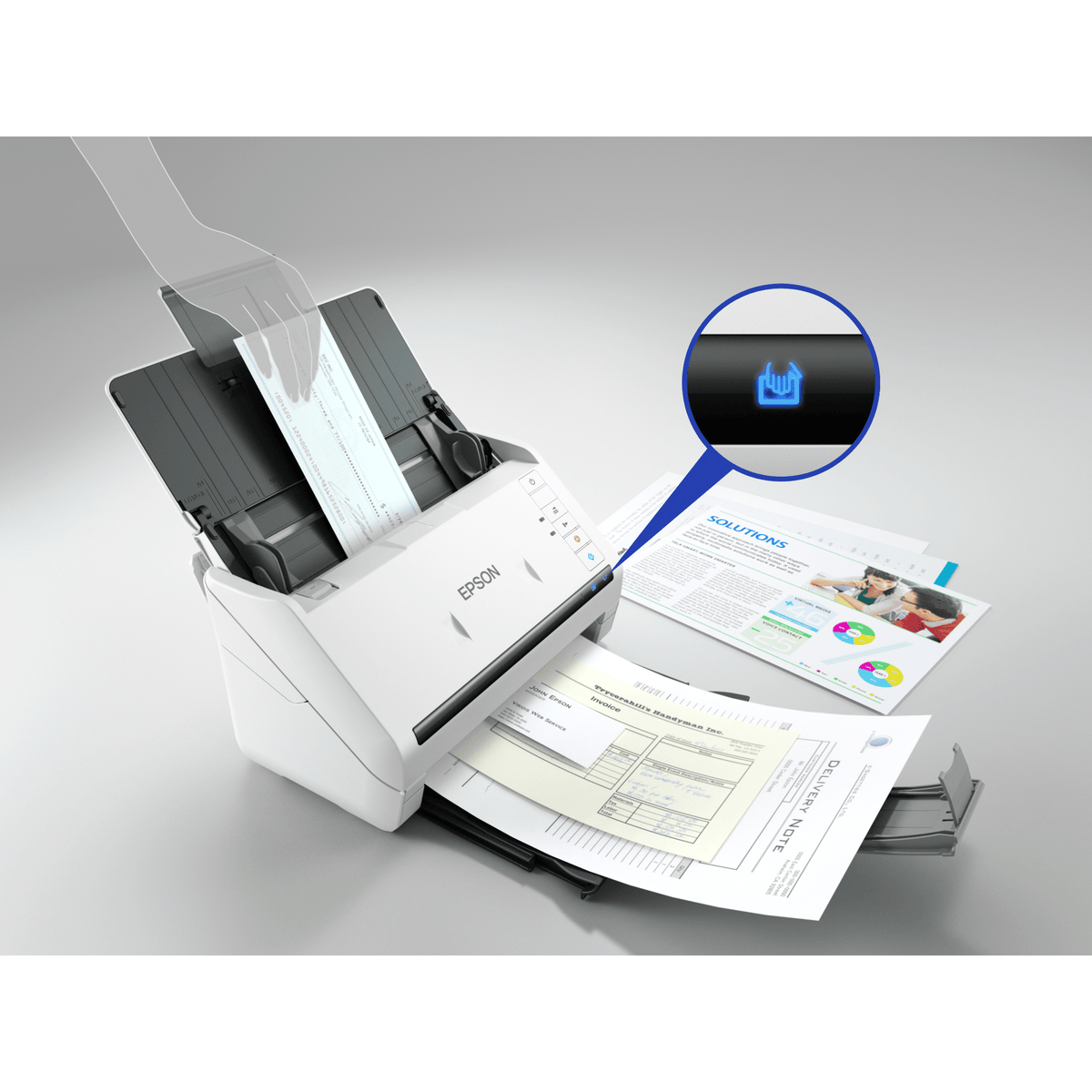 Epson WorkForce DS-770II Document Scanner, Duplex, 600 dpi B11B262401BE atomoffice