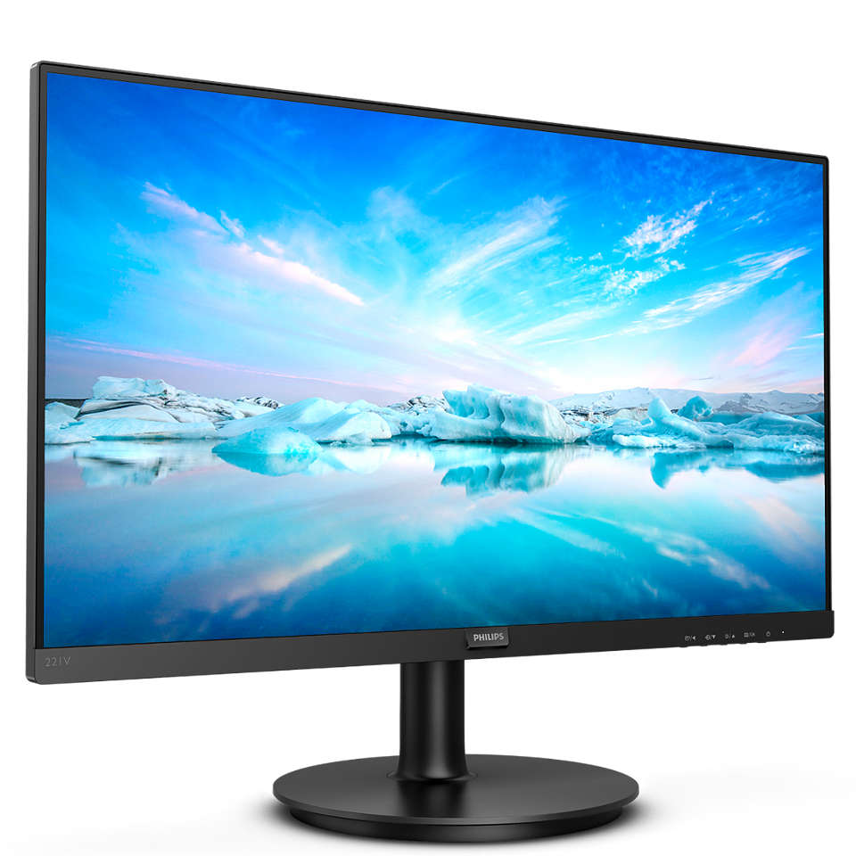 Philips 22&quot; 221V8/94 21.5&quot; 54cm Smart Image LED Monitor, TN Panel, Borderless with VGA &amp; HDMI Port, FHD,