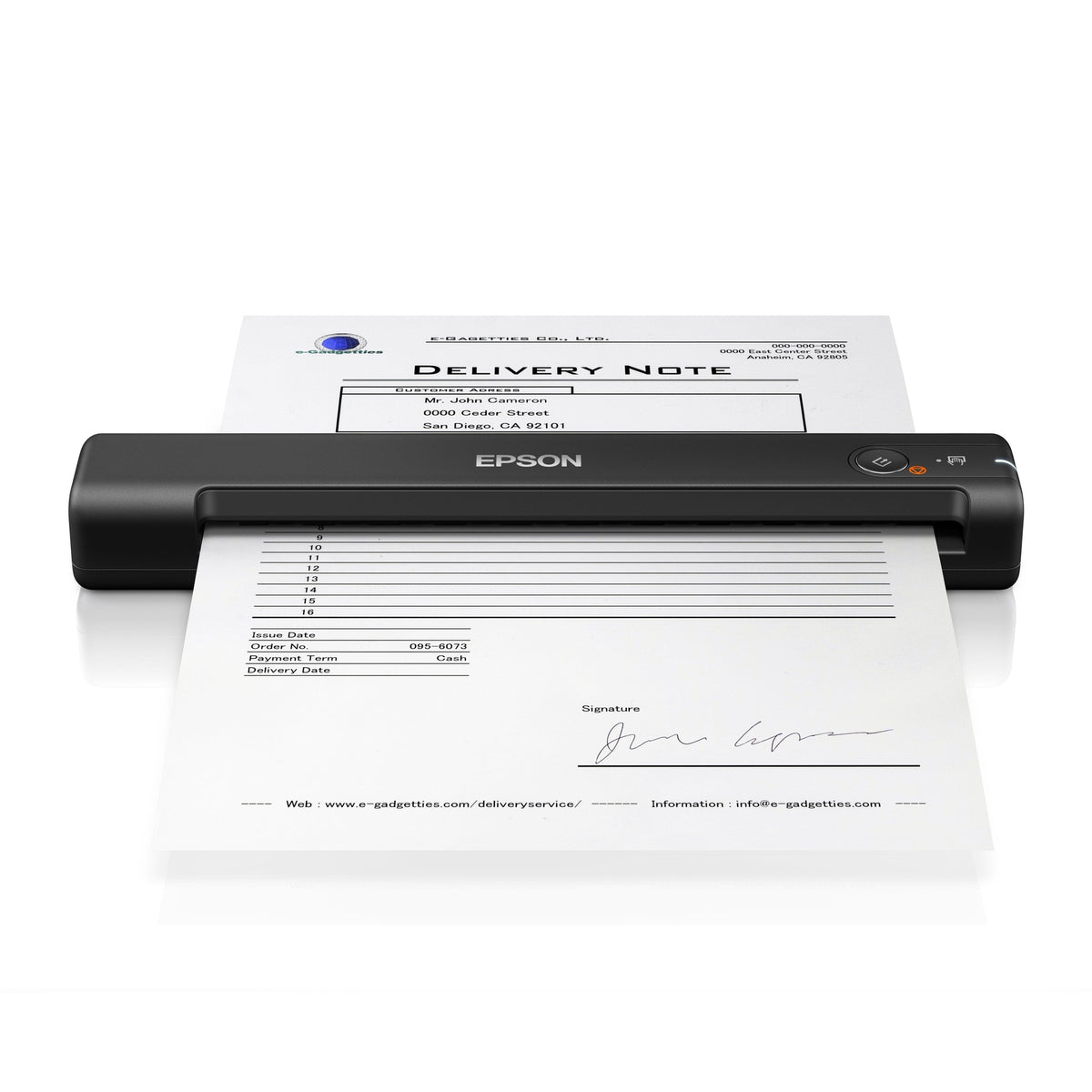 Epson WorkForce ES-50 Mobile A4 Scanner, USB, 600 dpi B11B252401 atomoffice