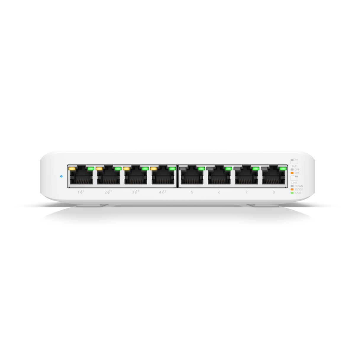 Ubiquiti UniFi Switch Lite 8 PoE, 8 Gigabit Ports, 4 PoE+, 52W PoE Budget, Fanless atomoffice