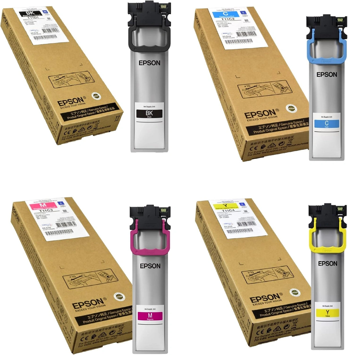 Epson T11D XL Ink Pack for WorkForce Pro WF-C5390DW, WF-C5890DWF
