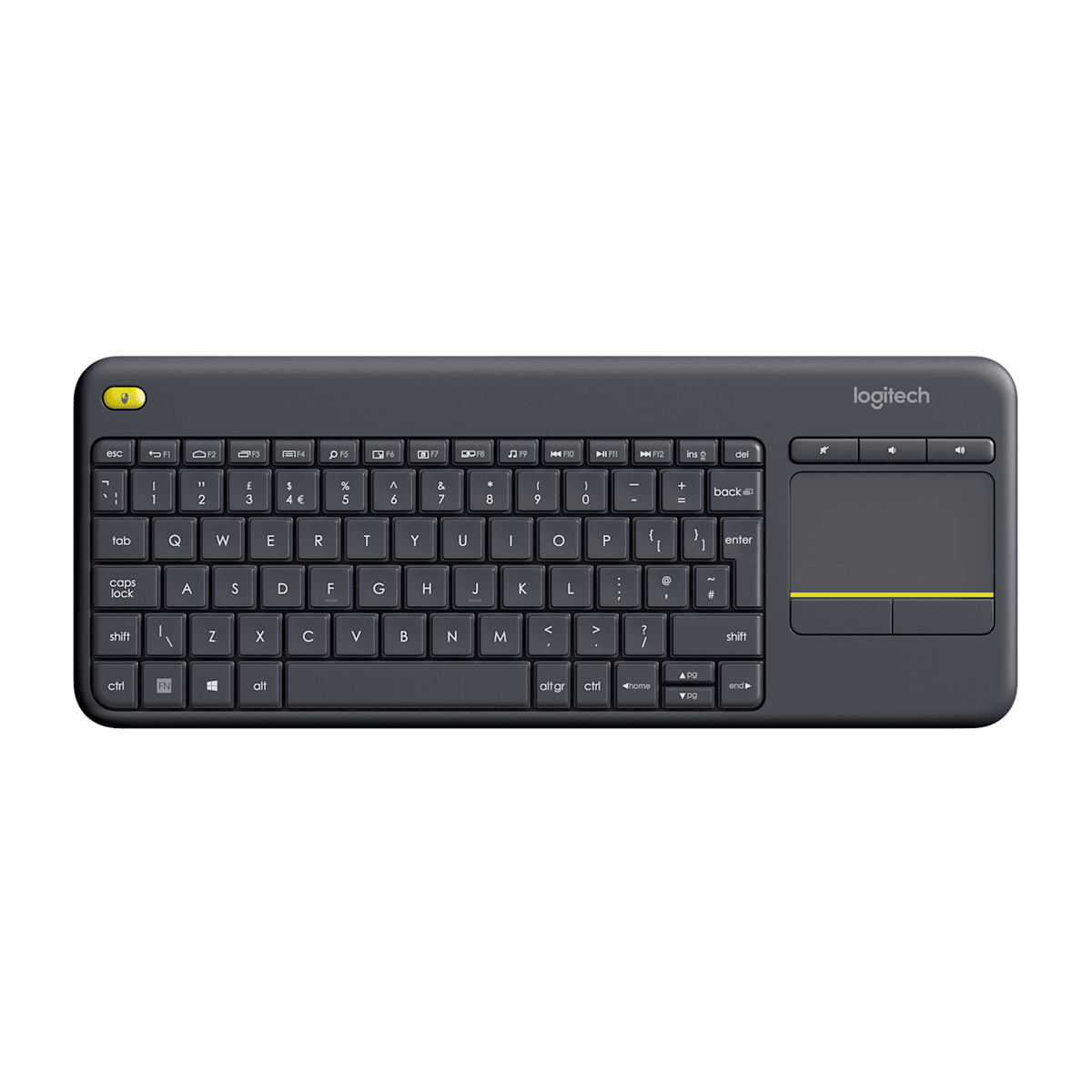Logitech K400 Plus Wireless Touch Keyboard - Black atomoffice