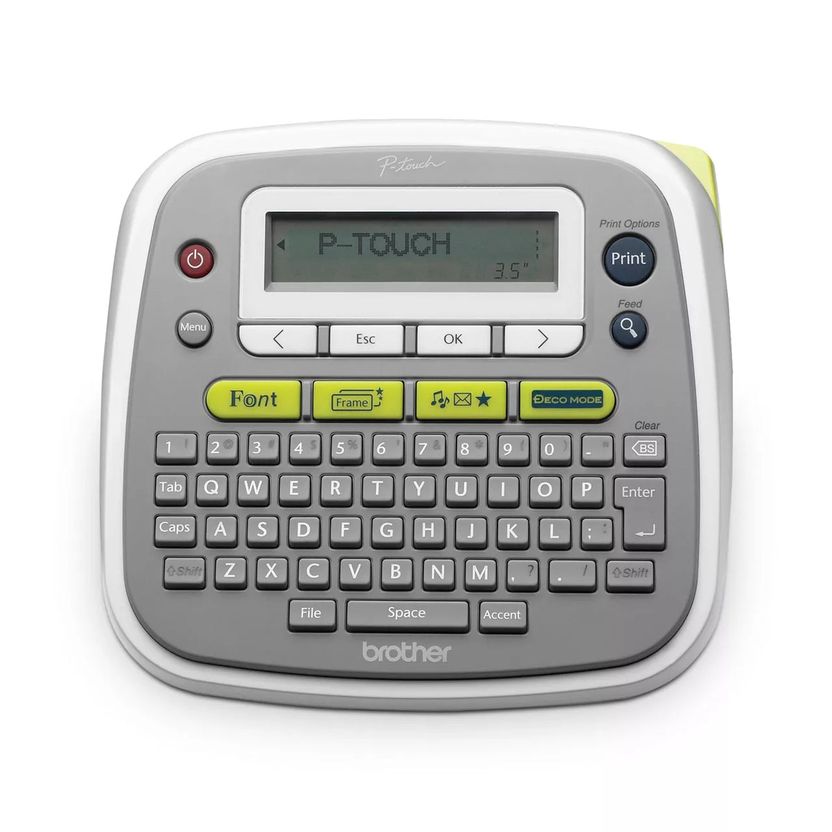 Brother PT-D200 Label Printer — Keypad, 12mm TZe, 180 dpi atomoffice