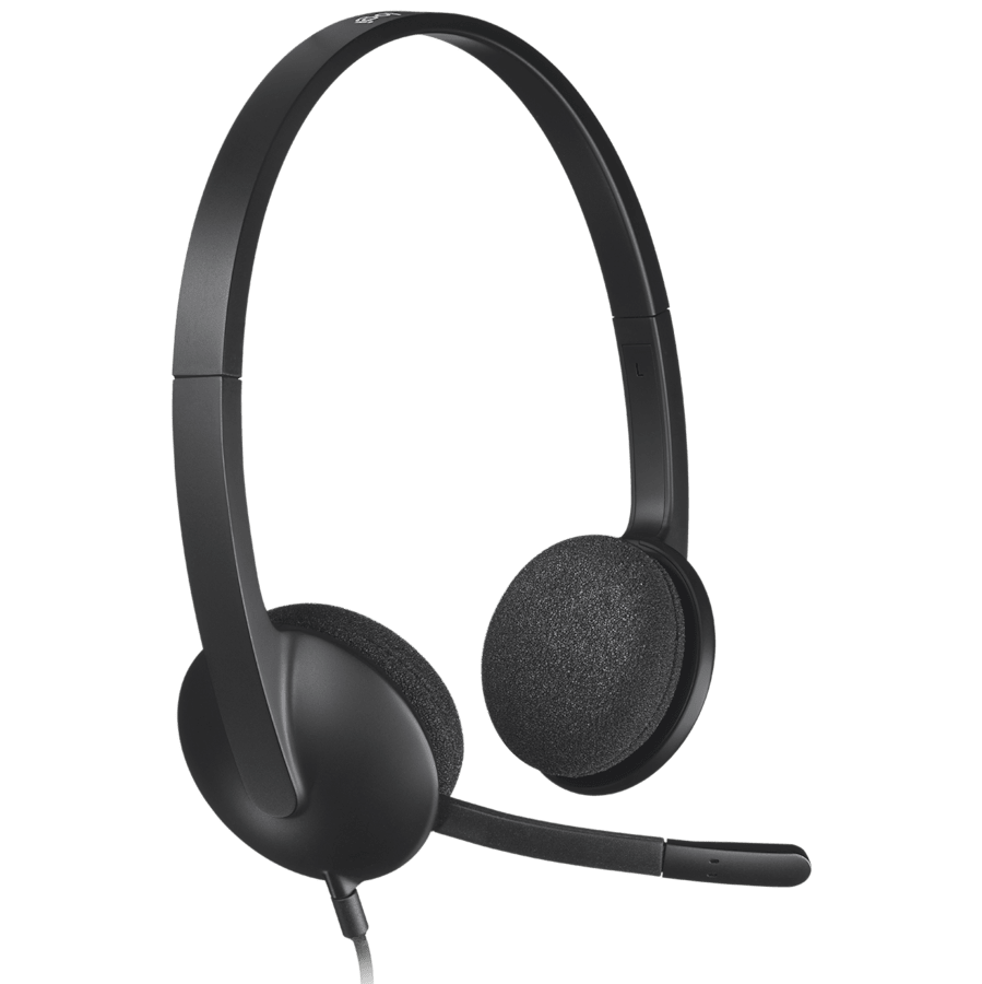 Logitech H340 USB Headset with Noise-Cancelling Mic 981-000475 - Black atomoffice