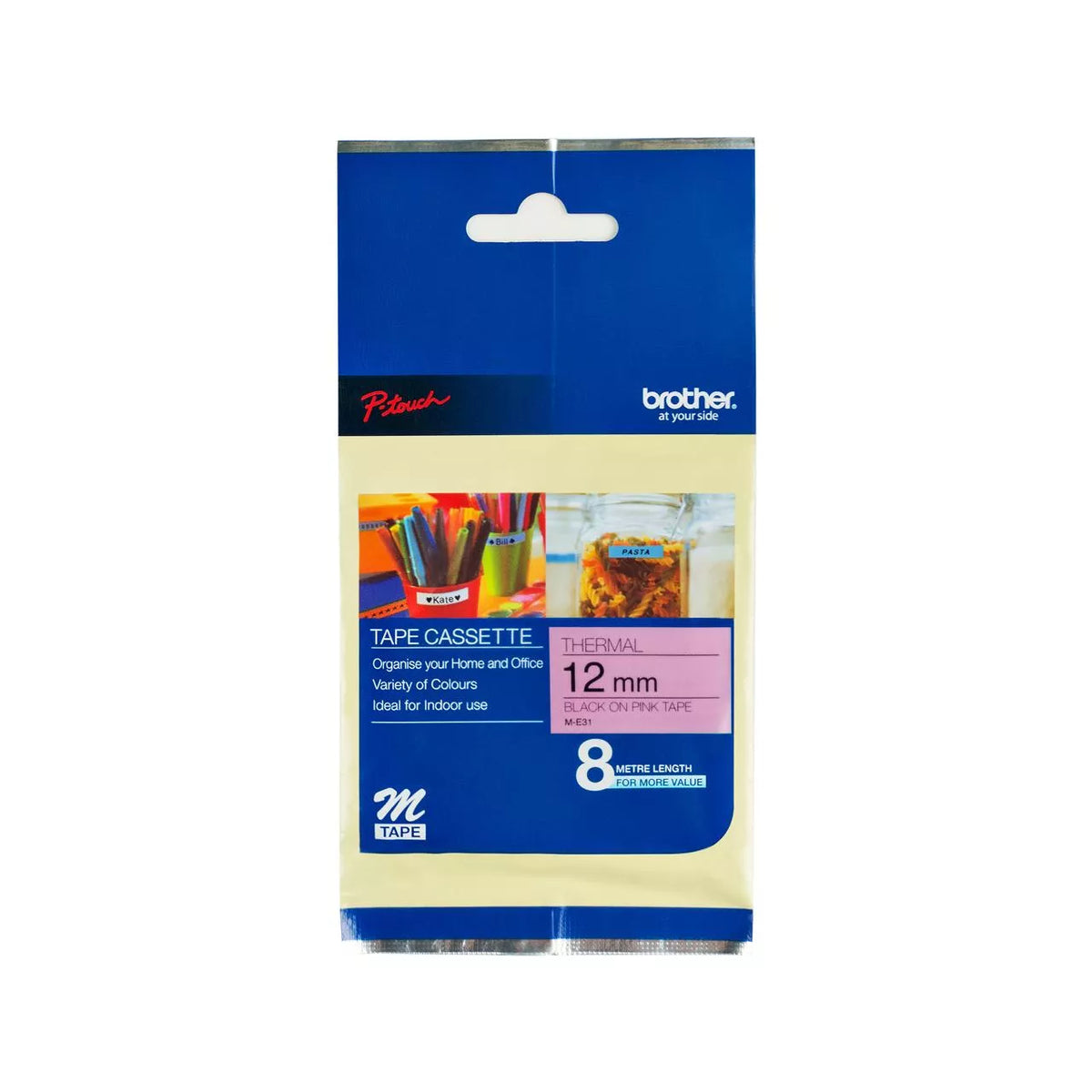 Brother M Tape Non-Laminated Label Tape 12mm x 8m atomoffice