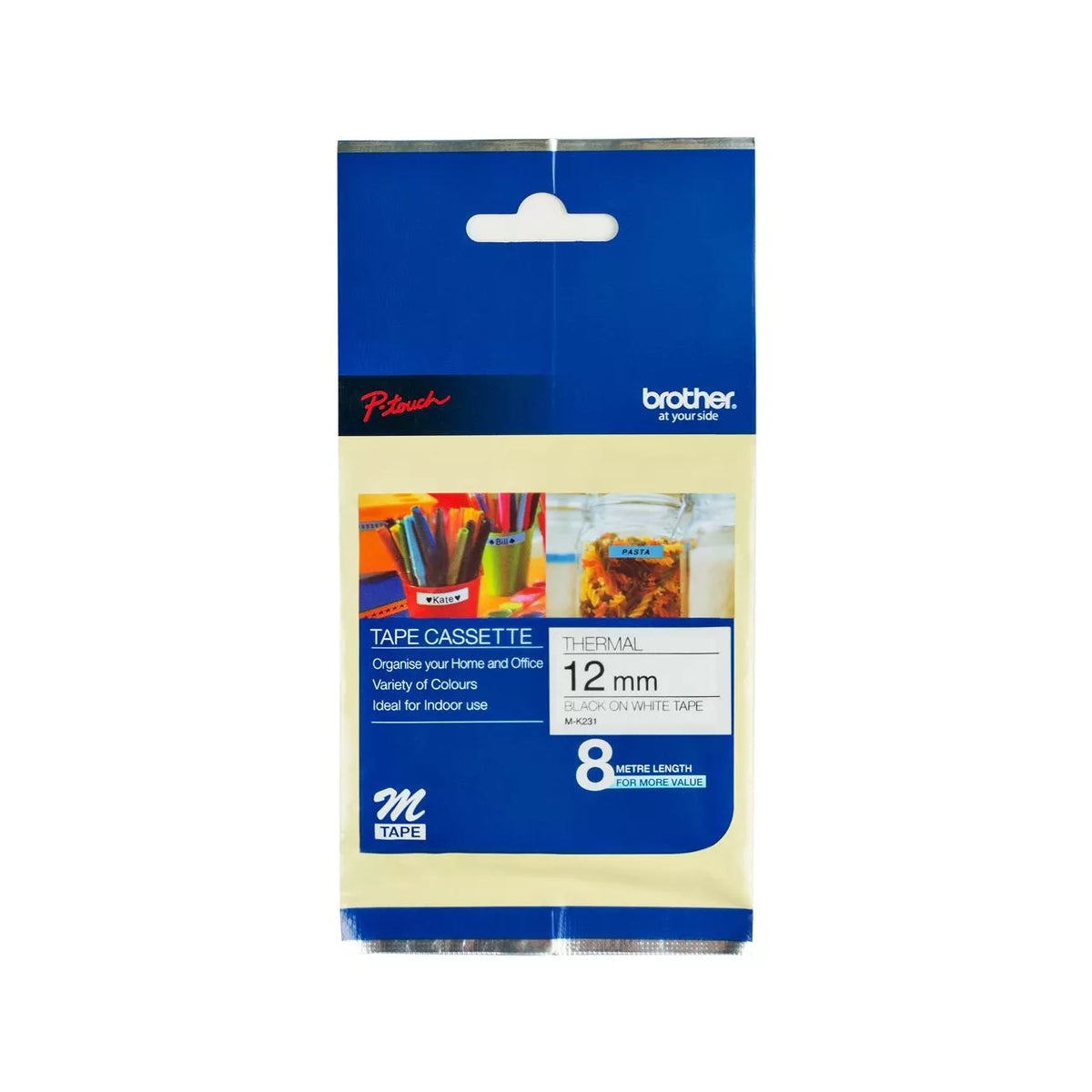 Brother MK Tape Non-Laminated Label Tape 12mm x 8m atomoffice