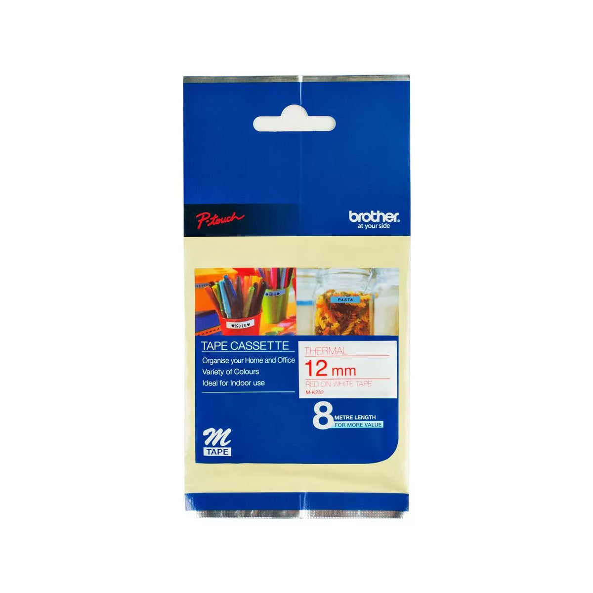 Brother MK Tape Non-Laminated Label Tape 12mm x 8m atomoffice