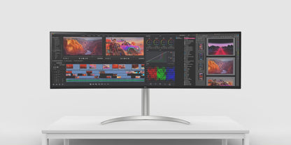 LG 49&quot; 49WQ95C-W Curved UltraWide Dual QHD Monitor, Nano IPS 144Hz- DP,HDMI,USB-C with built in speaker