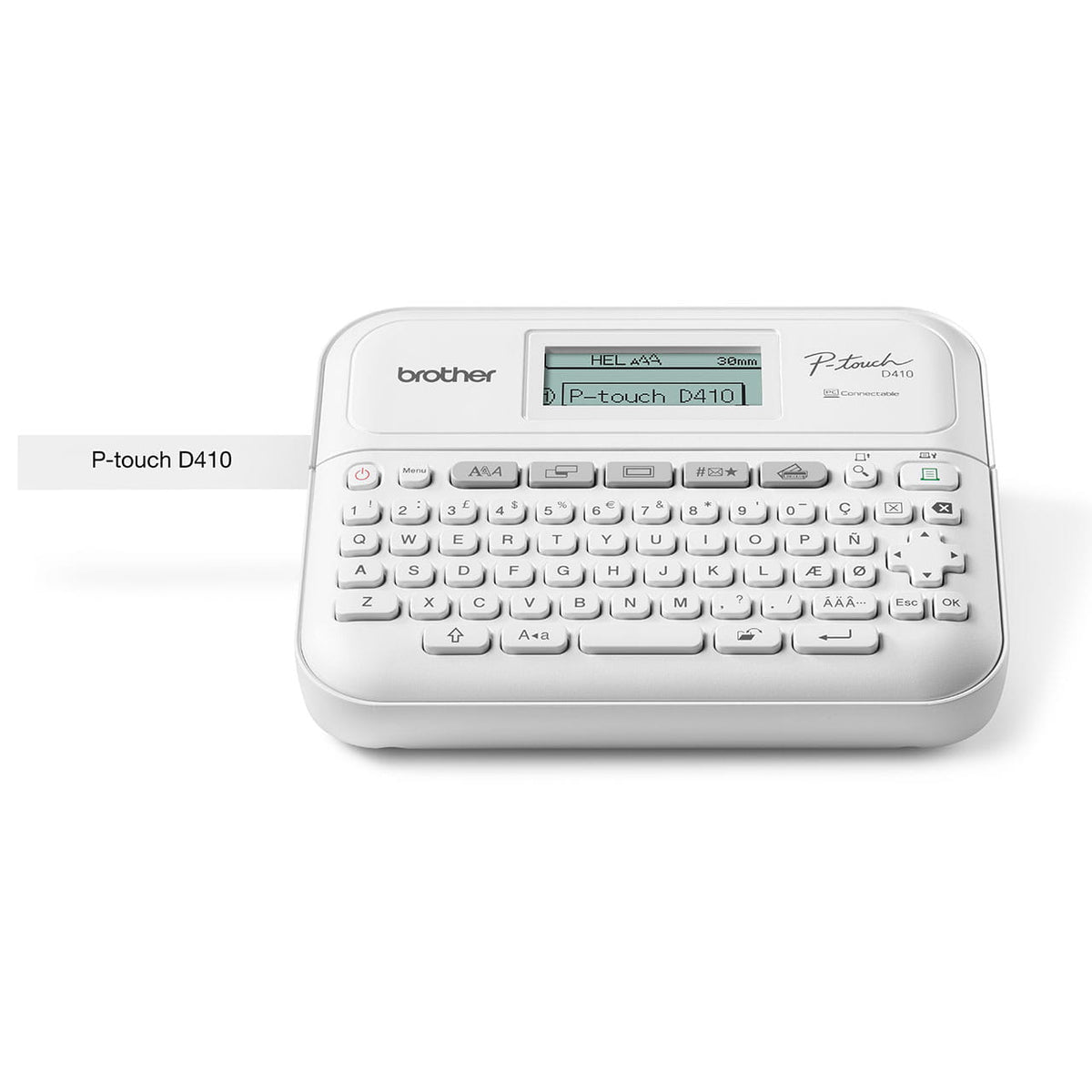 Brother PT-D410 Label Printer — Keypad, 18mm TZe, USB PC Connect atomoffice