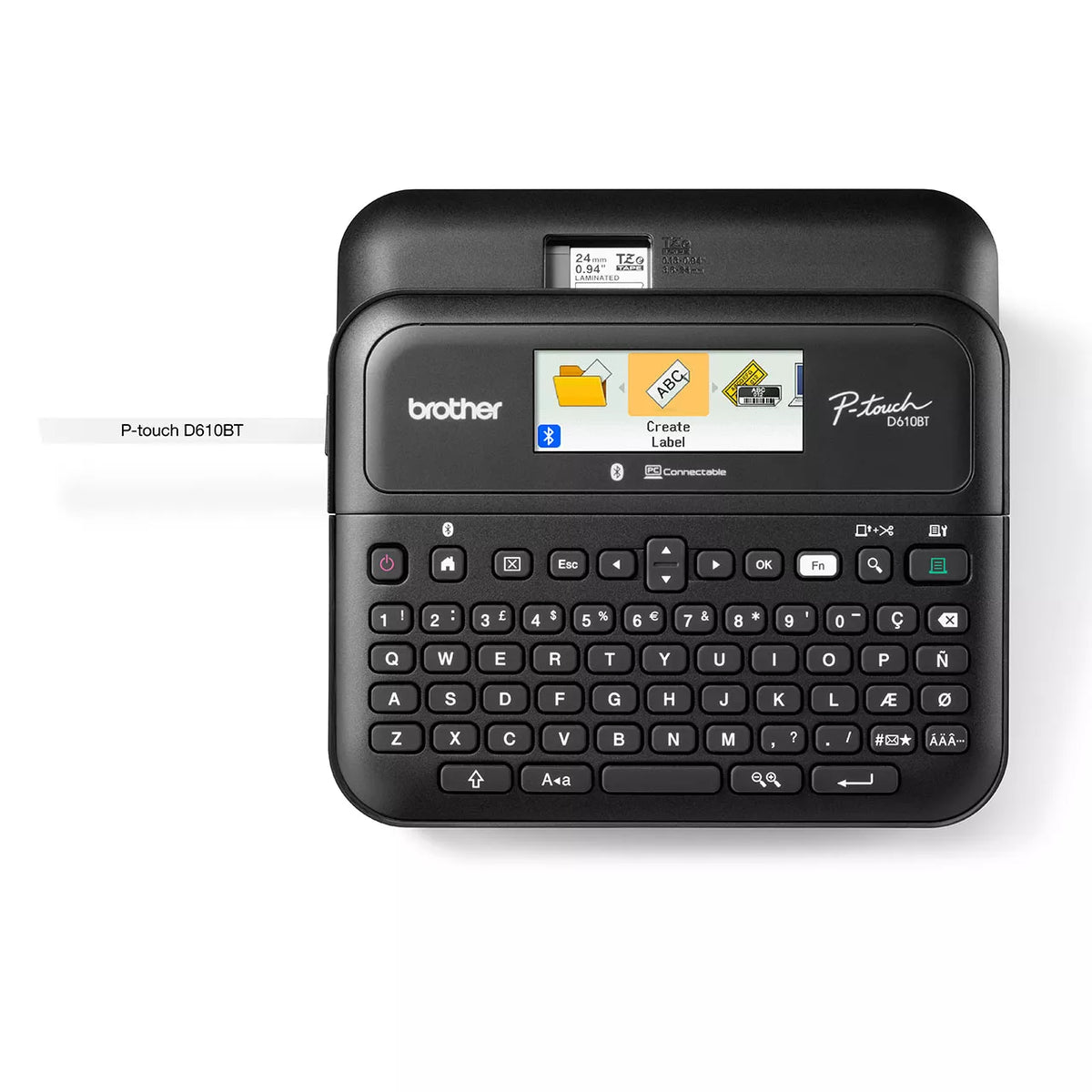 Brother PT-D610BT Label Printer — Keypad, 24mm TZe, USB &amp; Bluetooth atomoffice