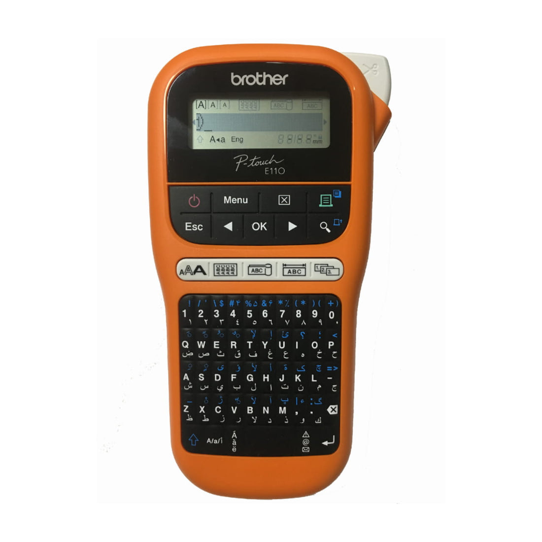Brother PT-E110VP Label Printer — Electrical & Datacomm Handheld, 12mm TZe atomoffice