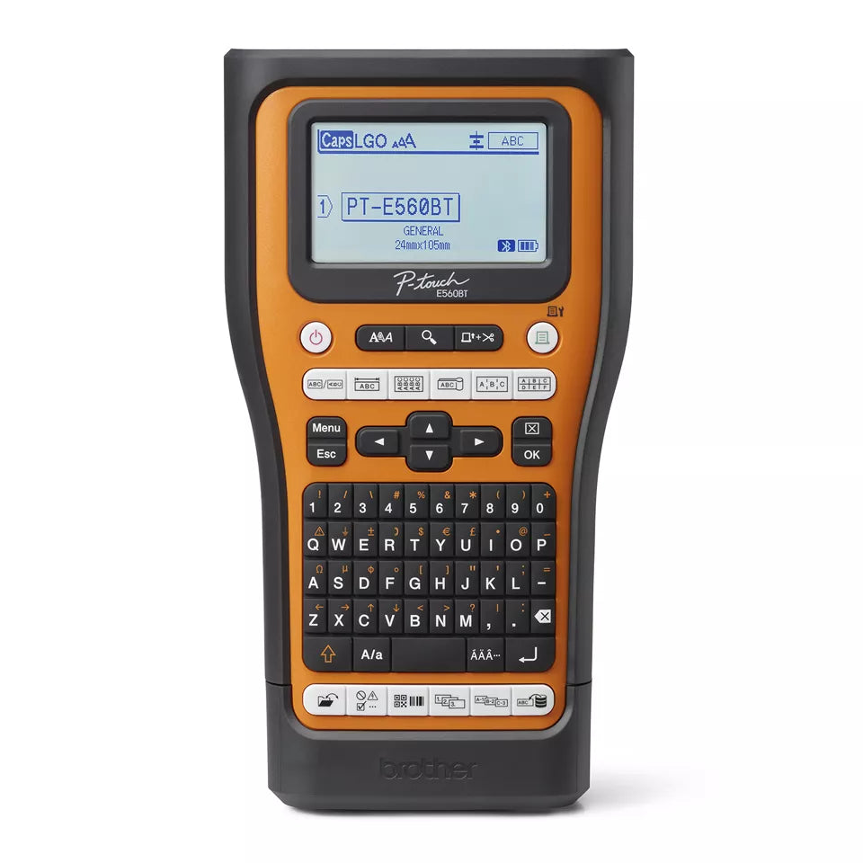 Brother PT-E560BTVP Industrial Label Printer — 24mm TZe/HGe, Bluetooth atomoffice
