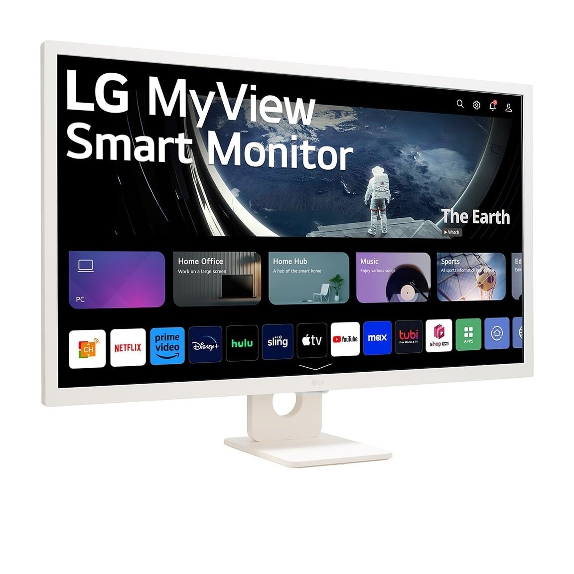 LG 32&quot; 32SR50F-W Flat FHD Smart Monitor-IPS Panel, 60Hz- HDMI,USB