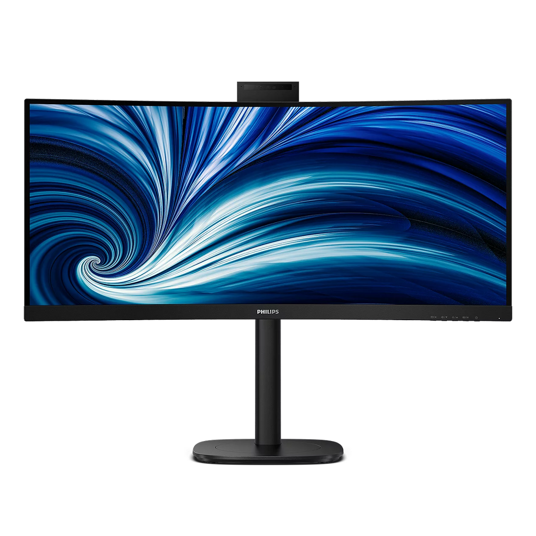 Philips 34" 34B2U3600CH Curved UltraWide WQHD Monitor VA Panel 120Hz - DP, HDMI, USB-C 90W, RJ45 with Windows Hello Pop-up Webcam and Speakers atomoffice