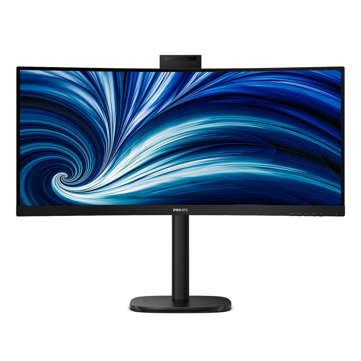 Philips 34" 34B2U3600CH Curved UltraWide WQHD Monitor VA Panel 120Hz - DP, HDMI, USB-C 90W, RJ45 with Windows Hello Pop-up Webcam and Speakers atomoffice