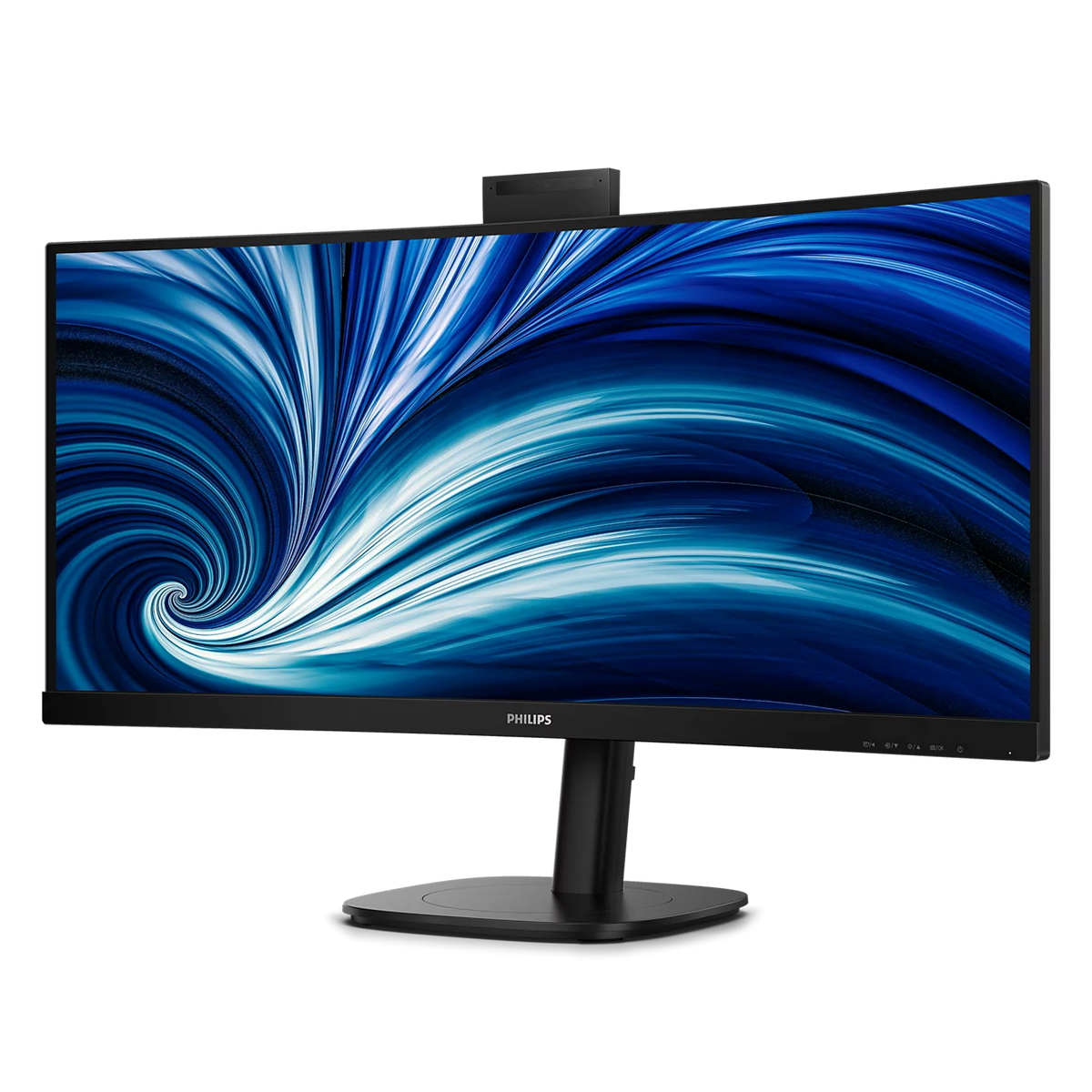 Philips 34" 34B2U3600CH Curved UltraWide WQHD Monitor VA Panel 120Hz - DP, HDMI, USB-C 90W, RJ45 with Windows Hello Pop-up Webcam and Speakers atomoffice