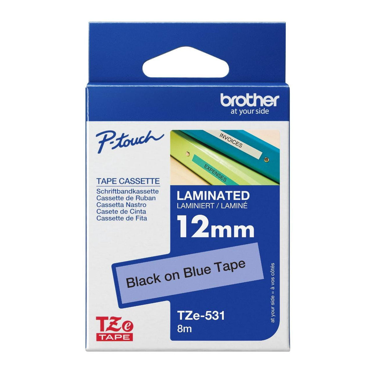 Brother TZe Laminated Label Tape 12mm x 8m atomoffice