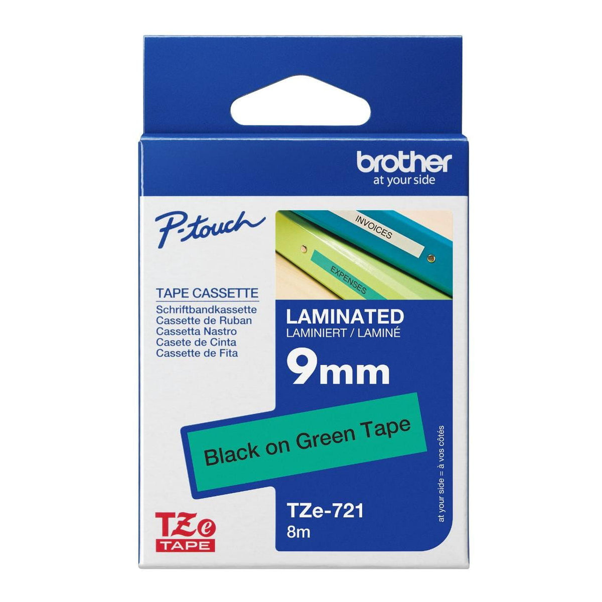 Brother TZe Laminated Label Tape 9mm x 8m atomoffice