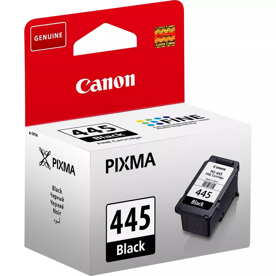 Canon PG-445 Original Ink Cartridge for Canon PIXMA iP2840, MG2440, MG2540, MG2940, MX494, MG3040, MG2540S, MG2545S, TS204, TR4540, TS3140, TR3340, TS3440, TR4640, MG2541S, TS3640, TR4645 Printers atomoffice
