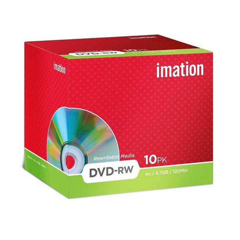 Imation DVD-RW 4.7GB 4X Jewel Case - 10pc Pack