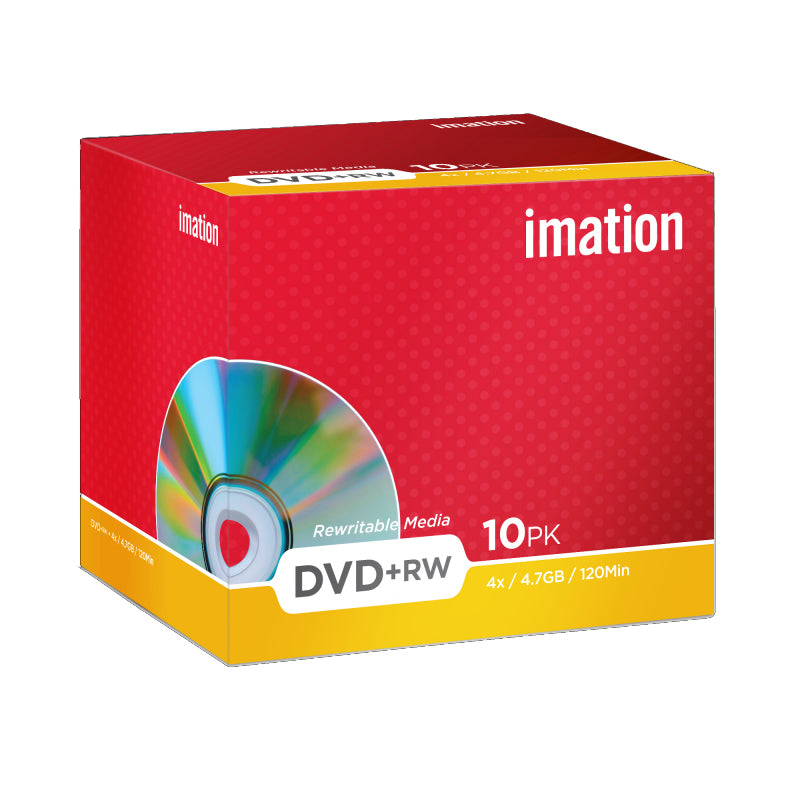 Imation DVD+RW 4.7GB 4X Jewel Case - 10pc Pack