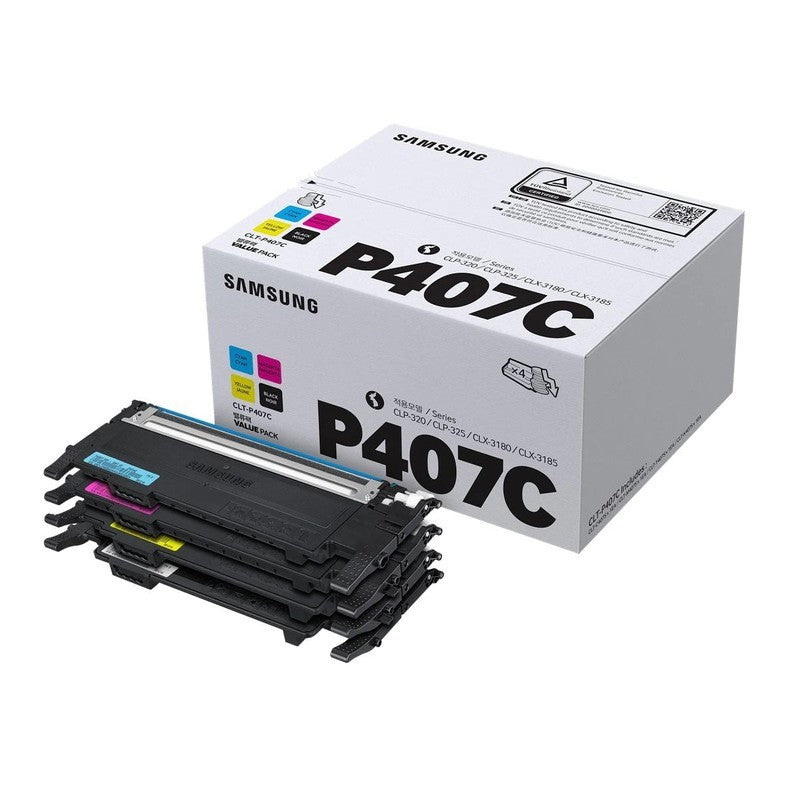 Samsung CLT-P407C 4-pack CMYK Toner Cartridges