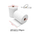 Thermal Cash Rolls 80mm x 80mm - 1/2inch 55gsm